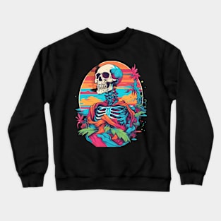 Colorful preppy skeleton style Crewneck Sweatshirt